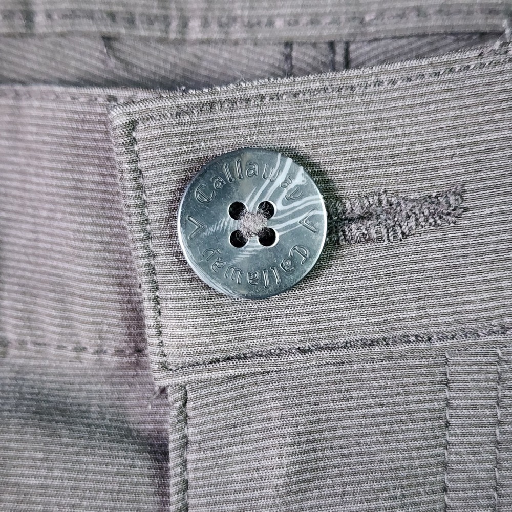 Callaway Golf Pants Mens 32x30 Grey/Brown Micro Rib Performance Stretch EUC - Picture 5 of 10